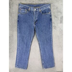 Levis 516 Jeans Mens 33x30 Blue Medium Wash Denim Slim Straight Mid Rise